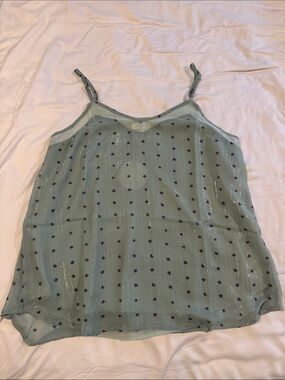 Umgee Mint Green Star-Print Spaghetti Strap Cami